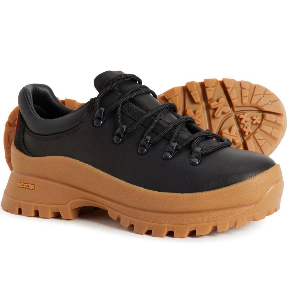 Merrell Black Chunky Bristol Low Vibram Gum Sole Lace Up Hiking Boot Shoe - 9